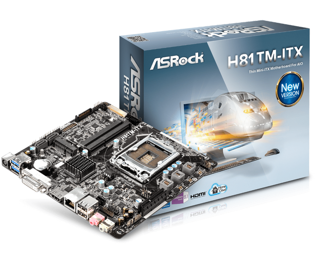 4th Intel Core Socket LGA1150 DDR3/DDR3L 1600 MINI-ITX Motherboard H81TM-ITX for Asrock