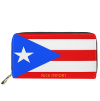 Dompet Panjang Kulit Bendera Pohnpei Dengan Kapasitas Besar, Dompet Kulit Cocok untuk Wanita, Perjalanan, dan Penggunaan Sehari-hari
