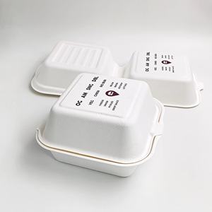 <span class=keywords><strong>Bagazo</strong></span> De Caña De Azúcar Reciclable Restaurante Llevar Cajas Biodegradable 6 "Caja De Hamburguesa Cubiertos Compostables De <span class=keywords><strong>Bagazo</strong></span> - Product Image 6