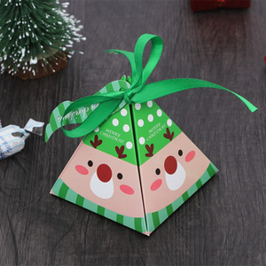Custom Logo Small Mini Paper Packaging Merry <strong>Christmas</strong> Pyramid Candy Gift <strong>Present</strong> Favour <strong>Box</strong> - Product Image 5