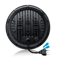 Phares LED Wrangler 7 pouces pour motos Harley 80W Power Angélique bande lumineuse avant éclairage extérieur automatique