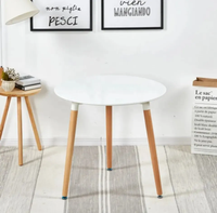 Ensemble de table à manger en bois Table basse blanche moderne Tables basses en MDF