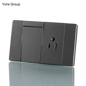 Interrupteur mural et prise avec panneau tactile, style électrique sud-américain, 16A 250V, design minimaliste, matériau PC - Product Image 6