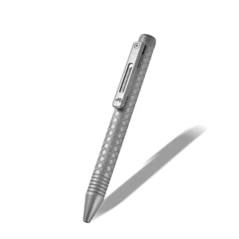 2024 새로운 티타늄 합금 금속 펜 중공 라이트 풀 볼트형 맞춤형 펜 로고 다기능 필기 펜