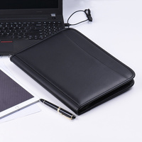 Porte-documents AMPLEER en cuir avec fermeture éclair, organiseur professionnel pour conférences, vente en gros