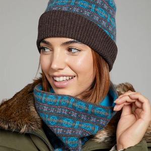 FEMME 80% LAINE/20% NYLON <span class=keywords><strong>JACQUARD</strong></span> <span class=keywords><strong>SNOOD</strong></span> AVEC DOUBLURE - Product Image 2