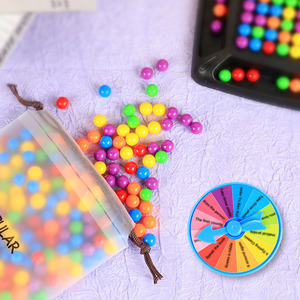 Customized Fun Competitive Interactive Family Board Game <strong>Toy</strong> Chessboard 120pcs Color Matching Beads <strong>Rainbow</strong> Plastic Board EN71 - Product Image 4