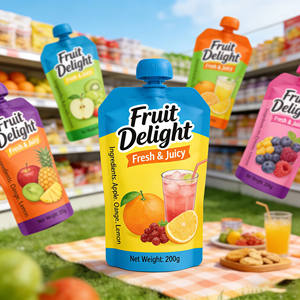 Pochettes à bec verseur personnalisées <span class=keywords><strong>de</strong></span> qualité alimentaire, anti-fuite, pour jus et boissons liquides aux fruits - Product Image 4