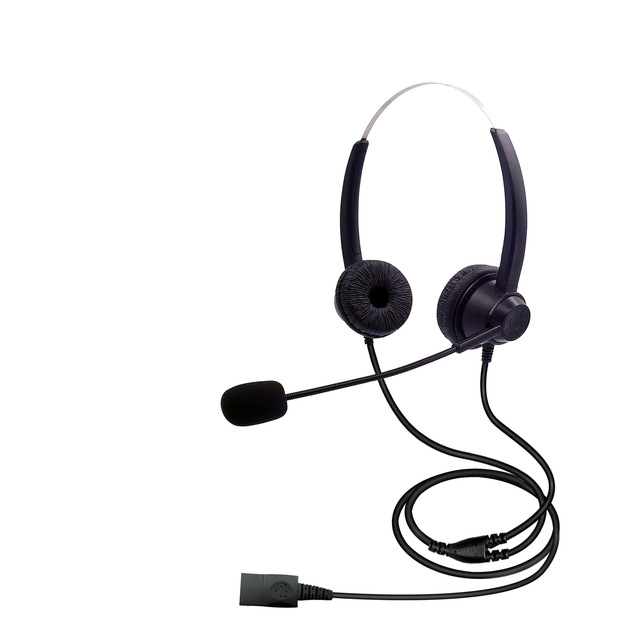 Talkvioce 360D QD Headset for Telephone Customer Service Headset Call Center Operator Noise Cancellation with Plantronics Jabra