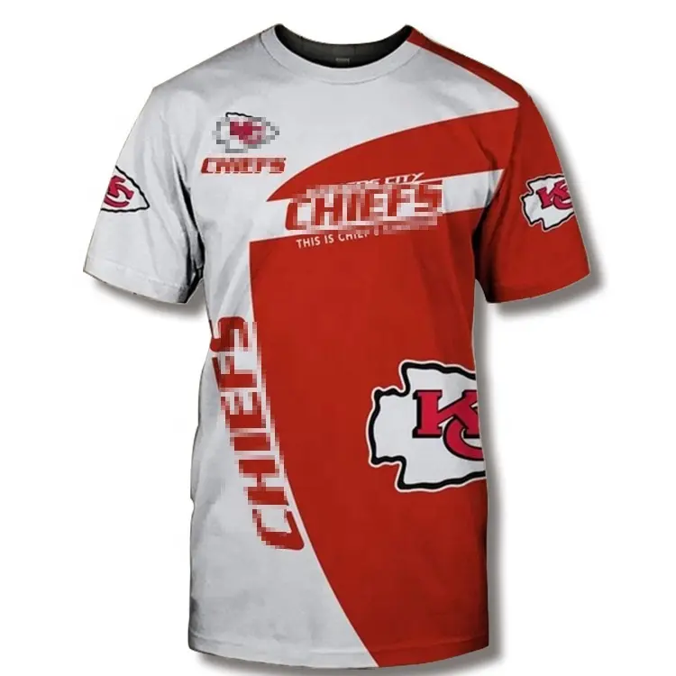Hochwertiges NFL Football Top Raider Sport Print Kurzarm T-Shirt
