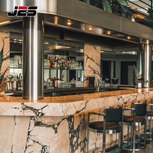 Banquette d'angle de luxe en marbre avec structure métallique, idéale pour les restaurants, les cafés et les espaces de <span class=keywords><strong>bar</strong></span> commerciaux - Product Image 6