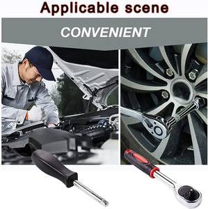 Juego de 26 Herramientas de Reparación de Automóviles OEM de 1/4'', Llave de Impacto de Alta Resistencia con Barra de Extensión y Mango de Trinquete - Product Image 6