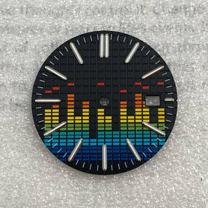 Esfera de reloj modificada de 31.8mm con símbolo musical y diseño de roble para movimiento NH35, verde luminoso - Product Image 6