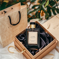 Parfum Flacon Design personnalisé papier doré Ensemble de luxe personnalisé Emballage Boîte cadeau et sac pour parfum