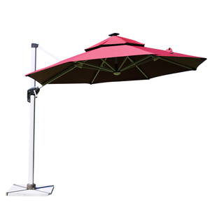 Parasol de encargo <span class=keywords><strong>del</strong></span> aluminio de la sombrilla <span class=keywords><strong>del</strong></span> jardín de la <span class=keywords><strong>playa</strong></span> <span class=keywords><strong>del</strong></span> paraguas de la lámpara <span class=keywords><strong>del</strong></span> artículo de la fábrica - Product Image 1