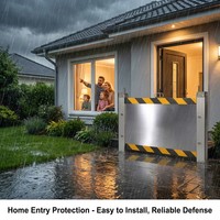 Barrera Contra Inundaciones de Acero Inoxidable Personalizada, OEM ODM, Protección Impermeable Contra Inundaciones para Entradas de Edificios Comerciales, Directo de Fábrica