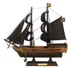 هدايا ترويجية مخصصة مصنوعة يدويًا سفينة PIRATE-تذكار خشبي لؤلؤ أسود ديكور منزلي قارب طويل - Product Image 2