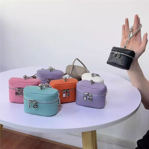 2026 Luxury Designer Fashion Small Headphone Case Lipstick Zipper Bag Leather Mini Coin <b>Wallet</b> Purse Pouch Bag for Kids - Product Image 1