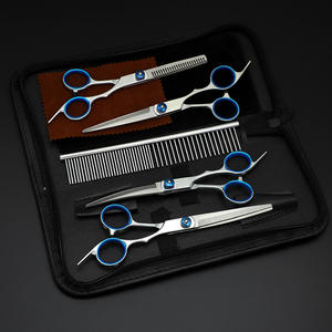 Ciseaux de toilettage pour animaux Blue Snail, 6 pouces, en acier inoxydable, courbés, pour la coupe des poils de chiens et de chats - Product Image 2