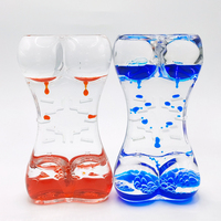 Minuteur à bulles liquides à mouvement d'eau personnalisé, jouet sensoriel apaisant, jouet de bureau pour la relaxation, jeu thérapeutique de concentration, sablier coloré à huile
