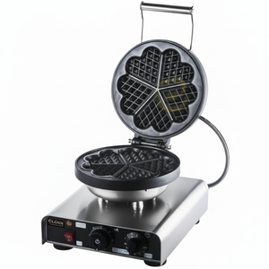 Kitchbox Industrial Commercial Gaufrier à fleurs antiadhésif en acier inoxydable 1.750W - Product Image 1