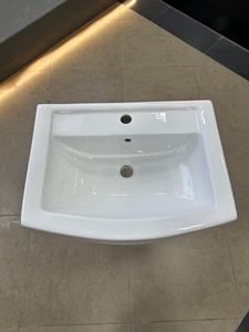 Lavabo de cerámica moderno de un solo orificio para apartamentos pequeños Columna de lavado de cara Tipo dividido para exportación Comercio exterior - Product Image 5