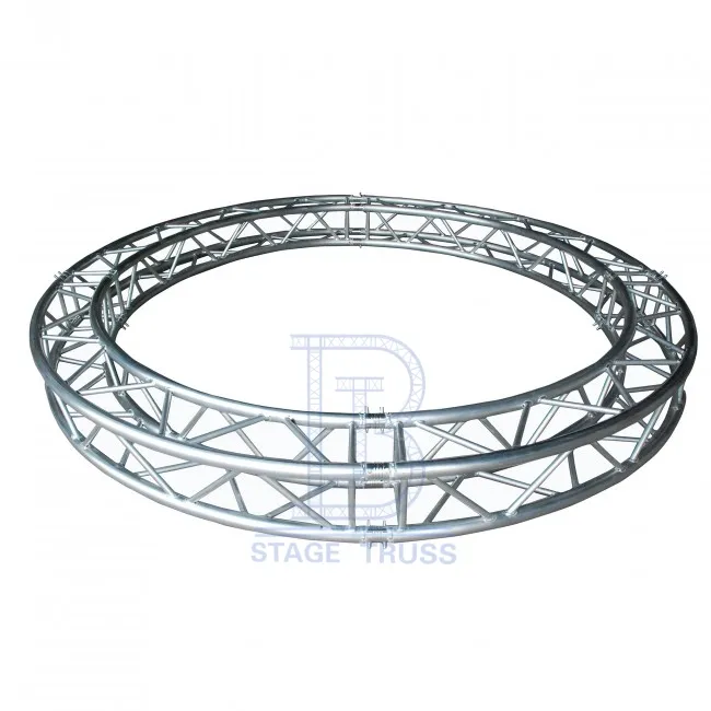 Aluminum rotating lighting circle display truss curve truss for bar DJ booth lighting show