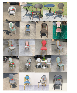 Silla de Comedor Francesa de Bambú y Ratán Antiguo para Restaurante - Product Image 6