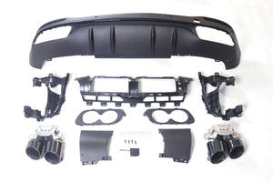 Pour <span class=keywords><strong>Mercedes</strong></span> benz GLE W167 Kit carrosserie mise à niveau vers 2020 + <span class=keywords><strong>GLS</strong></span> X167 un diffuseur arrière de Style avec embouts d'échappement - Product Image 2