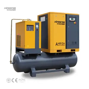 Airhorse Rotary Industrial 7.5KW 11KW 15KW All-in-one Screw Air Compressors 500 Litre With Air Dryer 8BAR 10BAR 12 Bar 16BAR