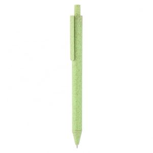 Stylo bille rétractable en paille de blé écologique avec logo personnalisé, stylos à action par clic pour les cadeaux promotionnels lors des salons professionnels - Product Image 5