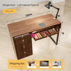 Yicheng Beauty, venta al por mayor, nueva mesa <span class=keywords><strong>de</strong></span> <span class=keywords><strong>uñas</strong></span> <span class=keywords><strong>de</strong></span> madera maciza multifuncional, cajón <span class=keywords><strong>de</strong></span> acrílico, estación <span class=keywords><strong>de</strong></span> trabajo <span class=keywords><strong>de</strong></span> <span class=keywords><strong>uñas</strong></span> a la venta - Product Image 4