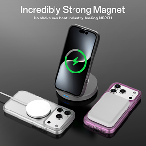 2025 Soonleader Sport di cristallo altamente Anti-giallo forte magnetico senza fili ricarica <span class=keywords><strong>custodia</strong></span> del telefono cellulare per iPhone 17 Pro Max - Product Image 3