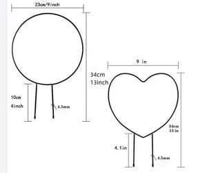 Vườn Sắt <span class=keywords><strong>Trellis</strong></span> Kim Loại Nhà Máy Hỗ Trợ Cổ Phần Hoa Leo Gậy Trái Tim Vòng Shaped Vườn <span class=keywords><strong>Trellis</strong></span> Cho Leo Cây Kim Loại - Product Image 2