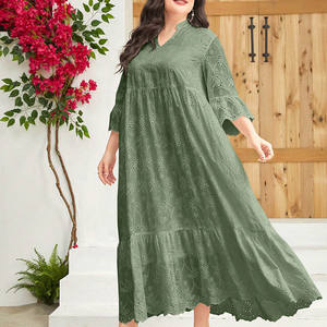 <span class=keywords><strong>Robe</strong></span> Maxi imprimée mixte <span class=keywords><strong>wax</strong></span> africaine, élégance en coton robes à la mode <span class=keywords><strong>robe</strong></span> longue décontractée grande taille vêtements pour femmes S-5XL - Product Image 1