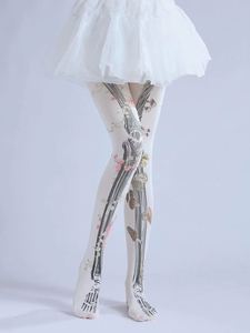 Calzini Bungee di Halloween con stampa in tessuto floreale aderente - Product Image 5