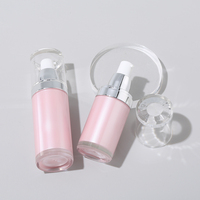 Pot de crème d'emballage de cosmétiques de soins de la peau rose de luxe à impression personnalisée Lotion ensembles de flacons cosmétiques en plastique acrylique