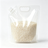 Pochette de 3L transparente de qualité alimentaire avec bec verseur pour riz et aliments – Emballage portable