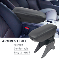 Boîte d'accoudoir universelle pour voiture avec base en métal, boîte de rangement pour console centrale, accessoires de modification de l'intérieur de la voiture