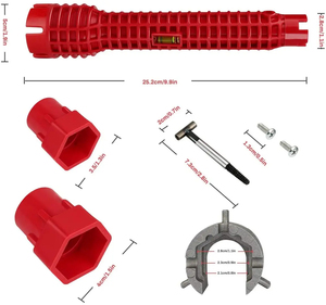 Llave Mágica 8 en 1 para Fregadero, Herramientas de Plomería, Llave Mágica Multifuncional 8 en 1, Herramienta de Reparación de Plomería con Llave Inglesa - Product Image 4