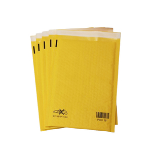 Enveloppe à bulles en kraft jaune à surface mate avec impression de motif personnalisé pour l'expédition d'articles faits à la main - Product Image 4
