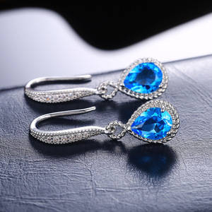 Orecchini a Goccia Blu per Donne, Eleganti Accessori Moda per Uso Quotidiano e Feste - Product Image 4