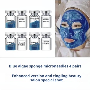 Esponja para el cuidado de la piel con microagujas de algas marinas, parche <span class=keywords><strong>capilar</strong></span> para manchas oscuras, removedor de espinillas para acné, cáscara de algas biológicas azules para Personal - Product Image 5