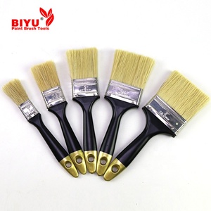 Bàn chải sơn thân thiện với môi trường-Lông lợn nguyên chất, thiết kế vàng đen, tay cầm bằng nhựa - Product Image 5