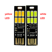 Module LED haute luminosité 5V avec capteur tactile, lampe de chevet, petite veilleuse 6 LED, carte PCB pour lecture nocturne, batterie externe, ordinateur portable