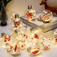 DREA 2026 Nouvelles décorations de Noël en plastique transparent, boules de Noël avec lumières