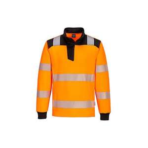 PORTWEST - PW326OBRS PW3 Sweat-shirt zippé haute visibilité 1/4 Orange/Noir-EAN 5036108386024 HI-VIS WORKWEAR - Product Image 1