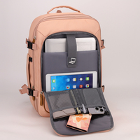 Sac à dos pour ordinateur portable en nylon Oxford imperméable avec port de chargement USB, antivol et extensible, idéal pour les étudiants et les voyages d'affaires
