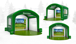 Tienda inflable hinchable, pantalla de proyección, campo de Golf, estera para golpear, casa inflable con puerta, recinto para Simulador de Golf - Product Image 3
