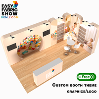 Stand modulaire imprimé sur mesure 6x3, stand d'exposition en tissu avec structure en aluminium, stand de salon professionnel pour l'activation de marque